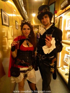 Giuditta con Luca Baggio 3° classificato miglior outfit Steampunk