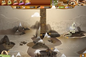 La mappa del mondo di The Grinns Tales con il villaggio STEAMPUNK ITALIA!!